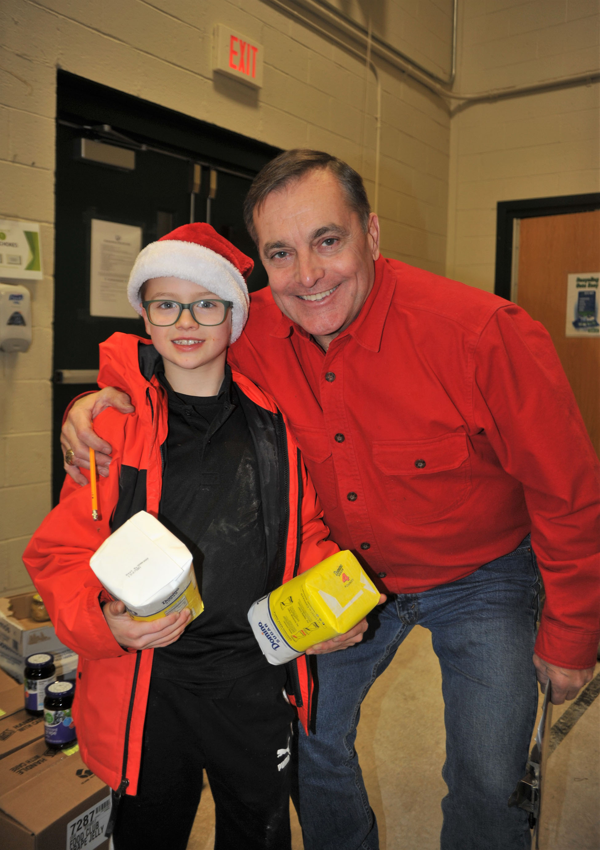 Al Letizio, Jr. at his company's annual food packing event.